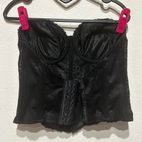 Necessary Objects Black lace corset top Lingerie 90s vintage - Picture 5 of 8